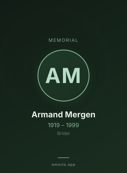 Memorial portrait of Armand Mergen