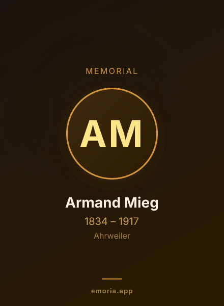 Memorial portrait of Armand Mieg