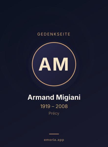 Gedenkportrait von Armand Migiani