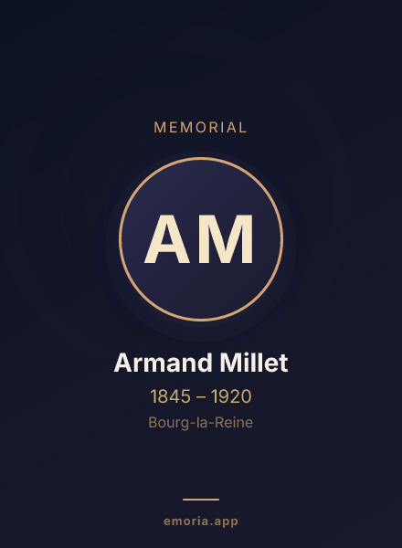 Memorial portrait of Armand Millet