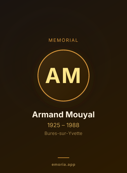 Memorial portrait of Armand Mouyal