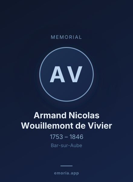 Memorial portrait of Armand Nicolas Wouillemont de Vivier