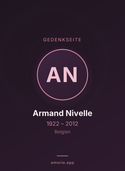 Gedenkportrait von Armand Nivelle