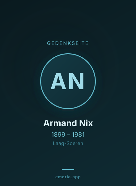Gedenkportrait von Armand Nix