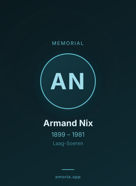Memorial portrait of Armand Nix
