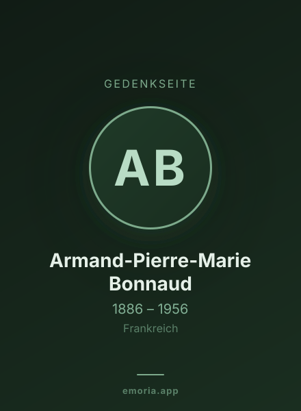 Gedenkportrait von Armand-Pierre-Marie Bonnaud