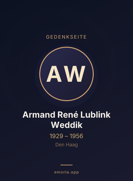 Gedenkportrait von Armand René Lublink Weddik