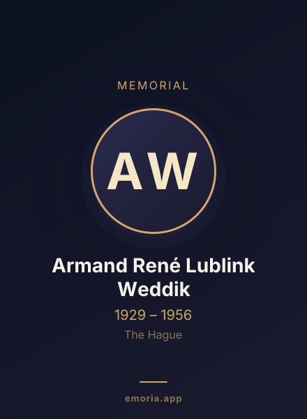 Memorial portrait of Armand René Lublink Weddik