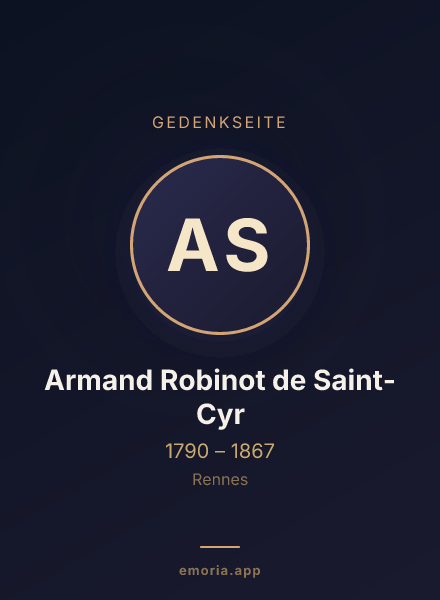 Gedenkportrait von Armand Robinot de Saint-Cyr