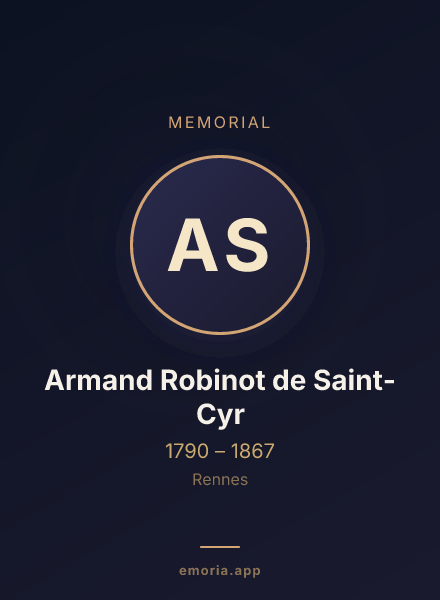 Memorial portrait of Armand Robinot de Saint-Cyr