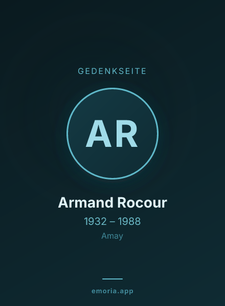 Gedenkportrait von Armand Rocour