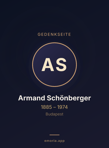 Gedenkportrait von Armand Schönberger