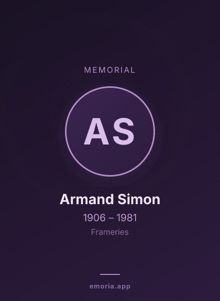 Memorial portrait of Armand Simon