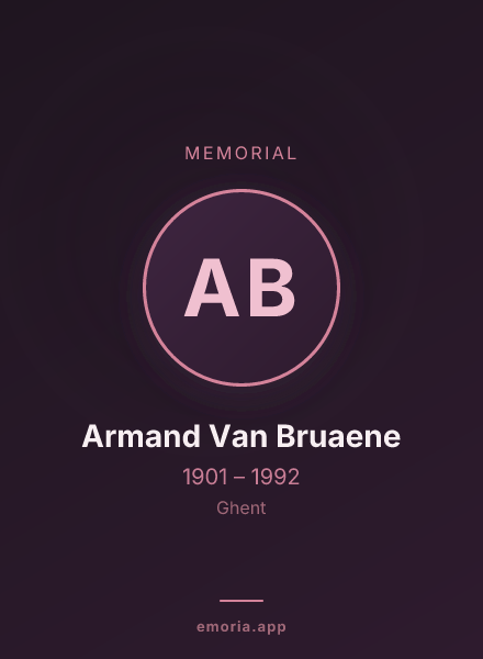 Memorial portrait of Armand Van Bruaene