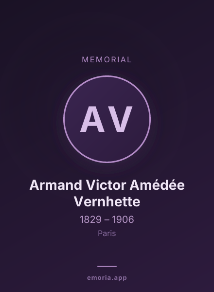 Memorial portrait of Armand Victor Amédée Vernhette