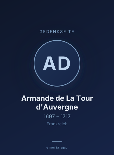 Gedenkportrait von Armande de La Tour d'Auvergne