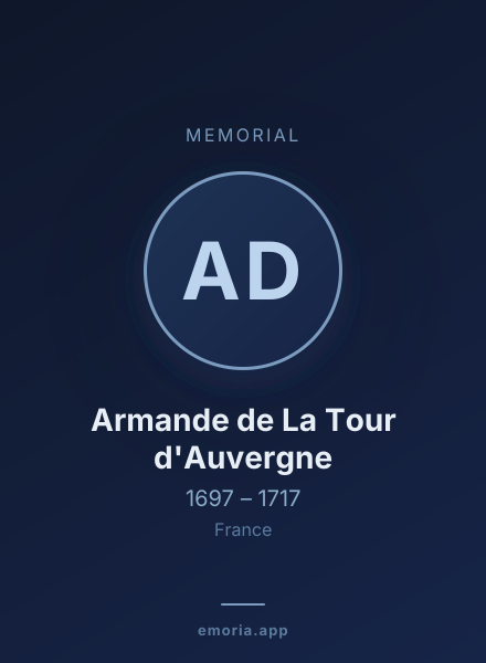 Memorial portrait of Armande de La Tour d'Auvergne
