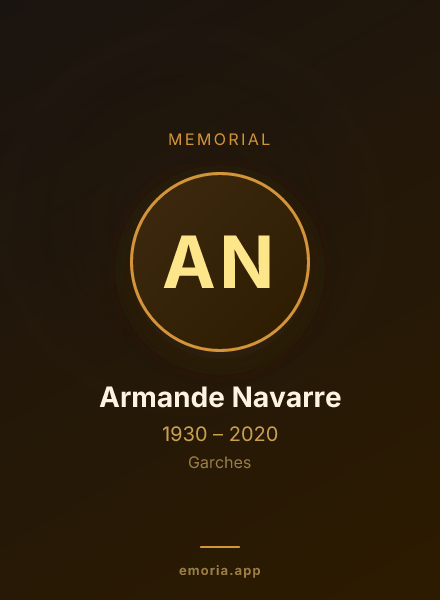 Memorial portrait of Armande Navarre