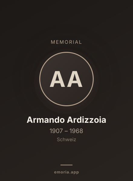 Memorial portrait of Armando Ardizzoia