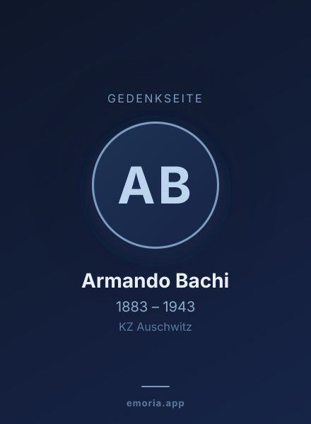 Gedenkportrait von Armando Bachi