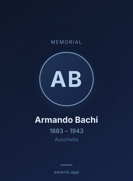 Memorial portrait of Armando Bachi