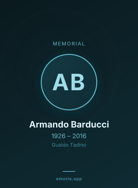Memorial portrait of Armando Barducci