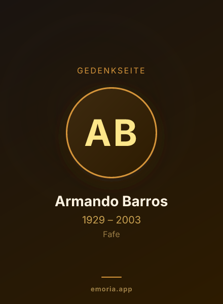 Gedenkportrait von Armando Barros