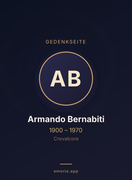 Gedenkportrait von Armando Bernabiti