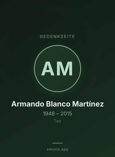Gedenkportrait von Armando Blanco Martínez