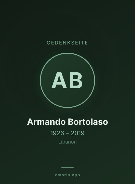 Gedenkportrait von Armando Bortolaso