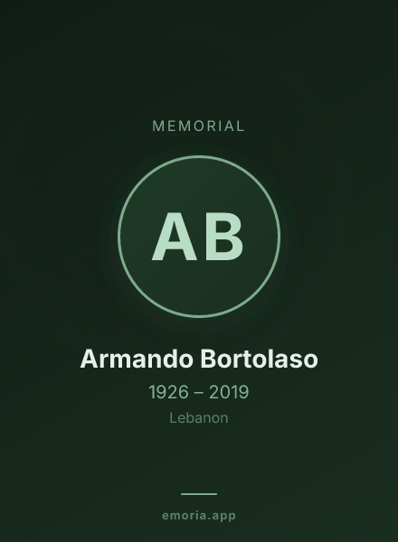 Memorial portrait of Armando Bortolaso