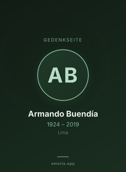 Gedenkportrait von Armando Buendía