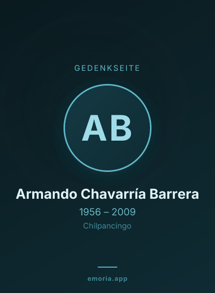 Gedenkportrait von Armando Chavarría Barrera