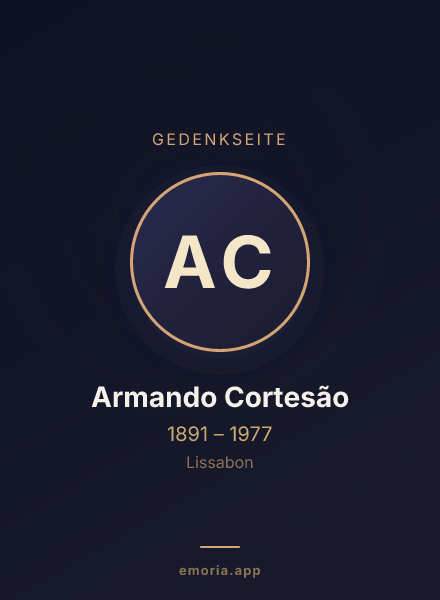 Gedenkportrait von Armando Cortesão