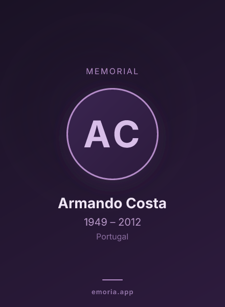 Memorial portrait of Armando Costa