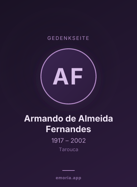 Gedenkportrait von Armando de Almeida Fernandes