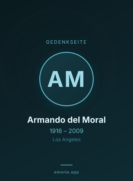 Gedenkportrait von Armando del Moral