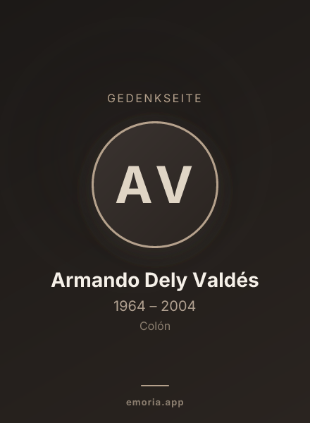 Gedenkportrait von Armando Dely Valdés