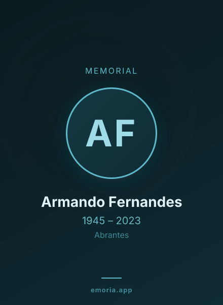 Memorial portrait of Armando Fernandes