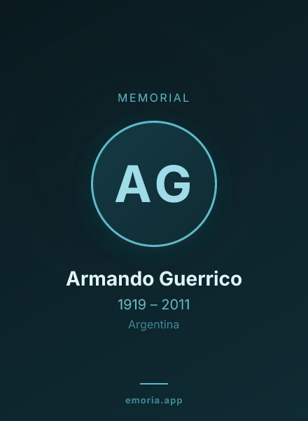 Memorial portrait of Armando Guerrico