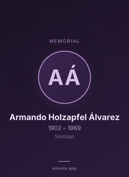 Memorial portrait of Armando Holzapfel Álvarez
