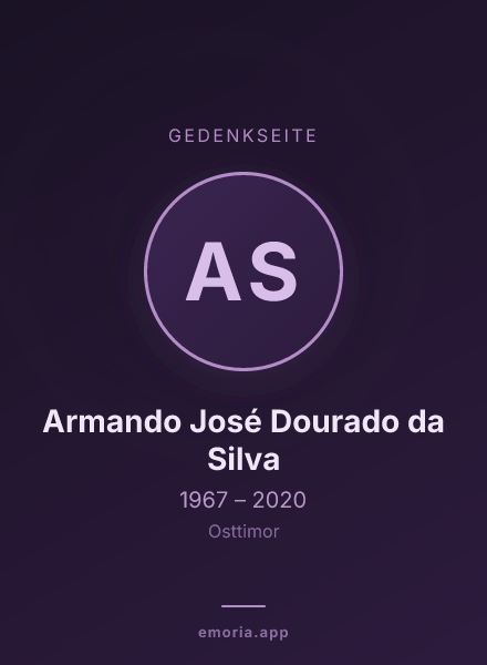 Gedenkportrait von Armando José Dourado da Silva