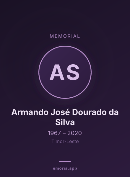Memorial portrait of Armando José Dourado da Silva