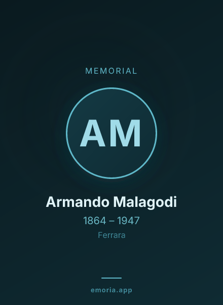Memorial portrait of Armando Malagodi