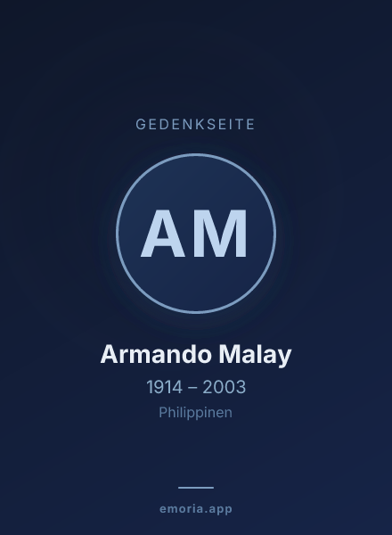Gedenkportrait von Armando Malay