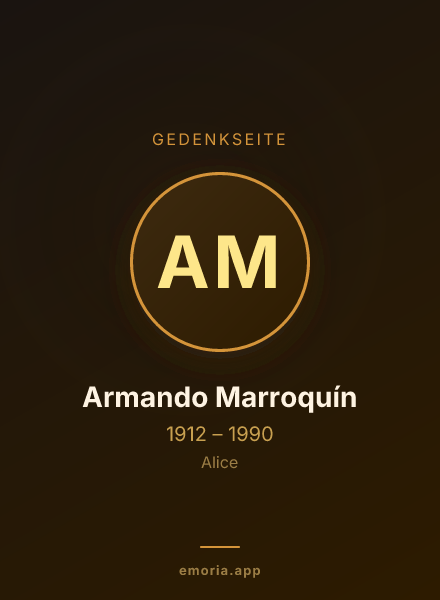 Gedenkportrait von Armando Marroquín