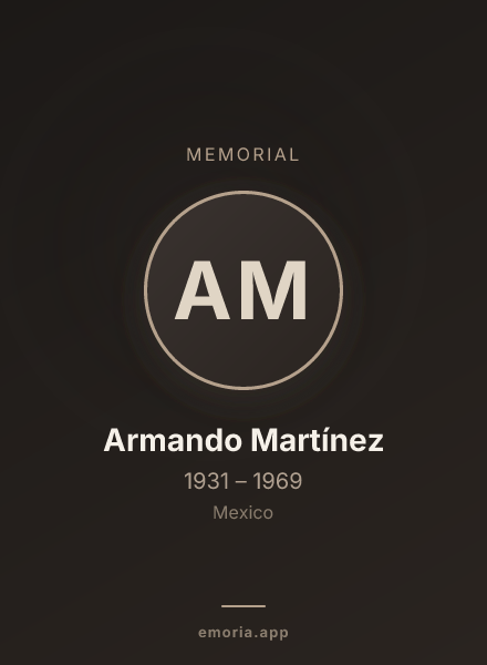 Memorial portrait of Armando Martínez