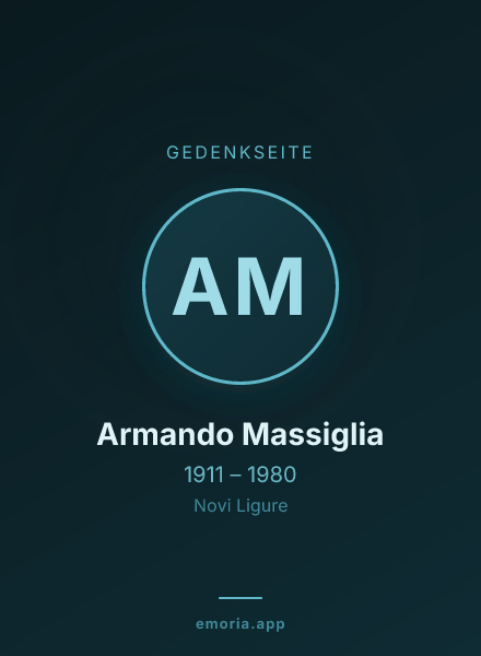 Gedenkportrait von Armando Massiglia