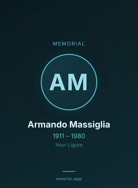 Memorial portrait of Armando Massiglia