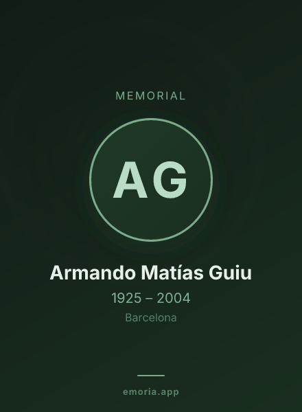 Memorial portrait of Armando Matías Guiu